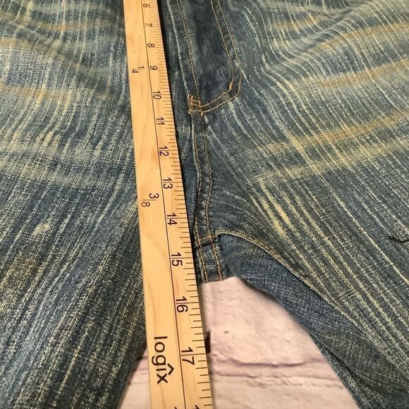 Azure love life vintage men retro y2k splattered abstract Art Wear Demin Jeans - Picture 9 of 11